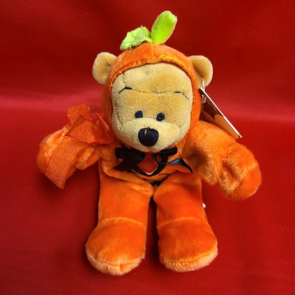 Disney Pooh in Pumpkin Suit Bean Bag Plush - Picture 3 of 12
